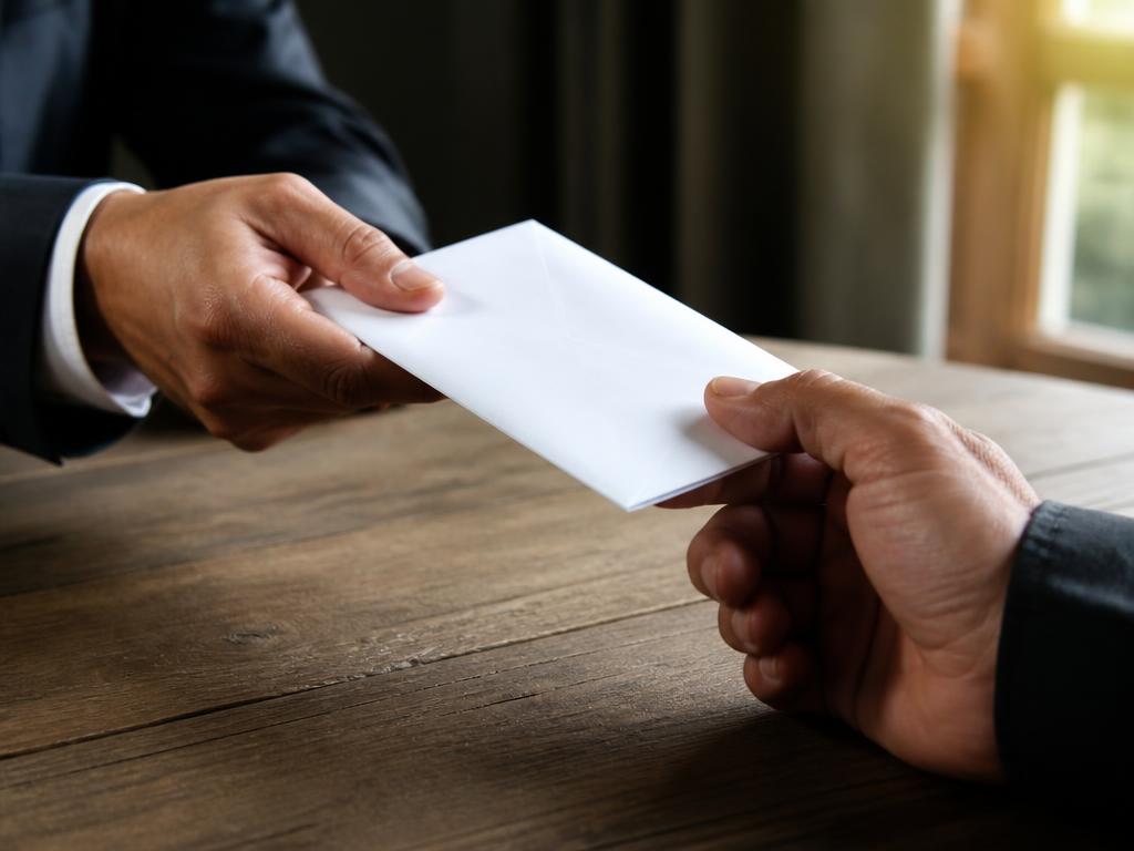 Assistance envelope being passed